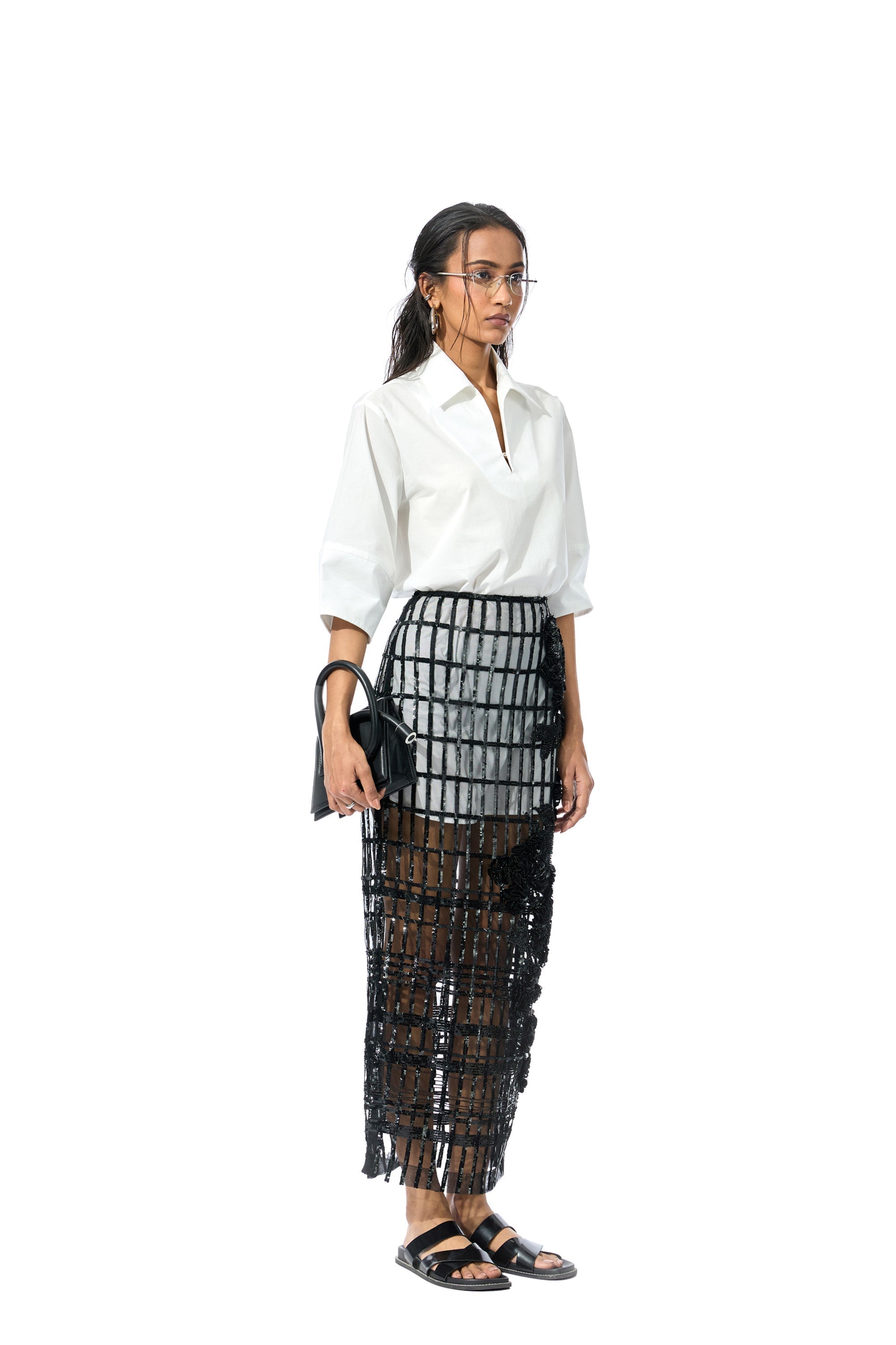 OFF WHITE SHIRT DRESS - Kanika Goyal Label
