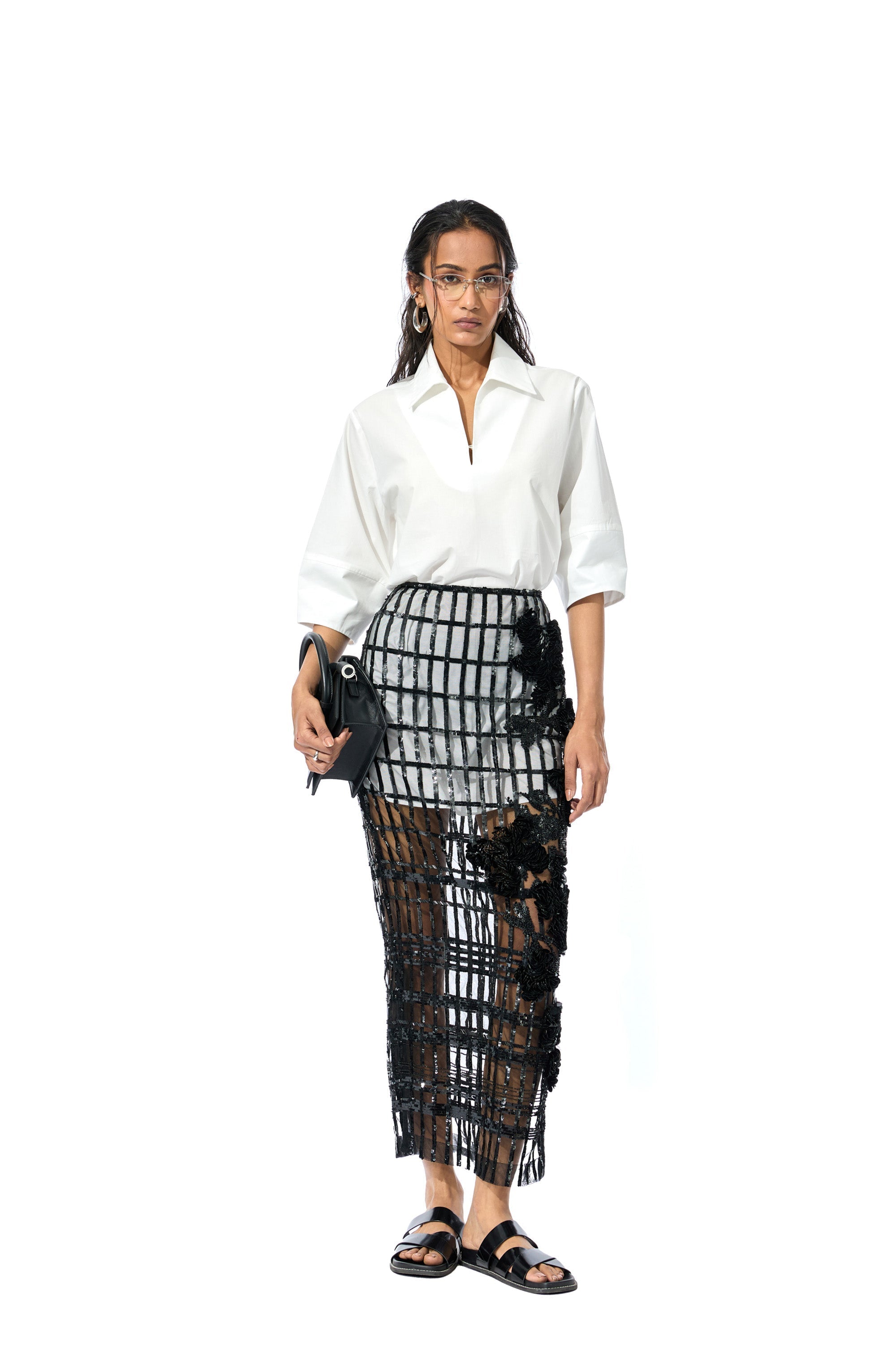 OFF WHITE SHIRT DRESS - Kanika Goyal Label