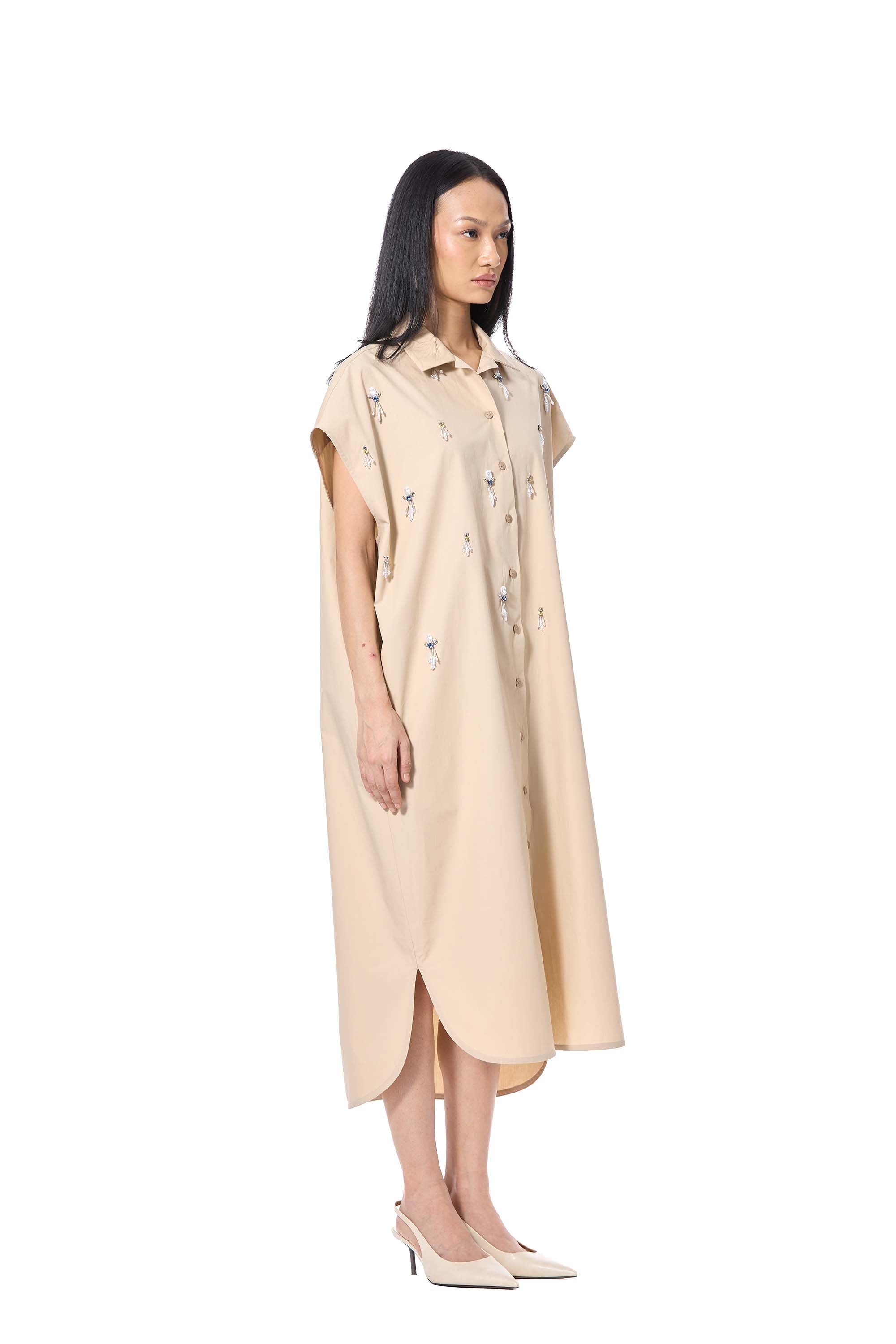 ORLISSE' EMBELLISHED SHIRT DRESS - Kanika Goyal Label