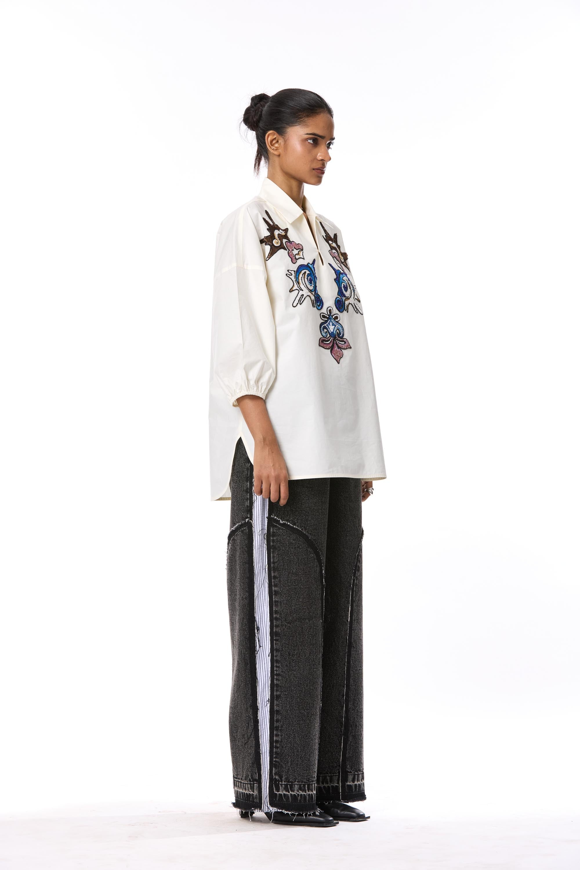 'ORNARA' EMBELLISHED SHIRT - Kanika Goyal Label