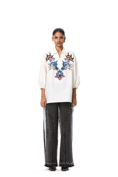 'ORNARA' EMBELLISHED SHIRT - Kanika Goyal Label