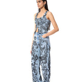 PAISFLARE' EMBELLISHED DENIM PANTS - Kanika Goyal Label