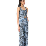 PAISFLARE' EMBELLISHED DENIM PANTS - Kanika Goyal Label