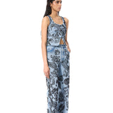 PAISFLARE' EMBELLISHED DENIM PANTS - Kanika Goyal Label