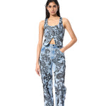 PAISFLARE' EMBELLISHED DENIM VEST - Kanika Goyal Label