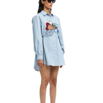 Peonies' Hand Embellished Shirt - Kanika Goyal Label