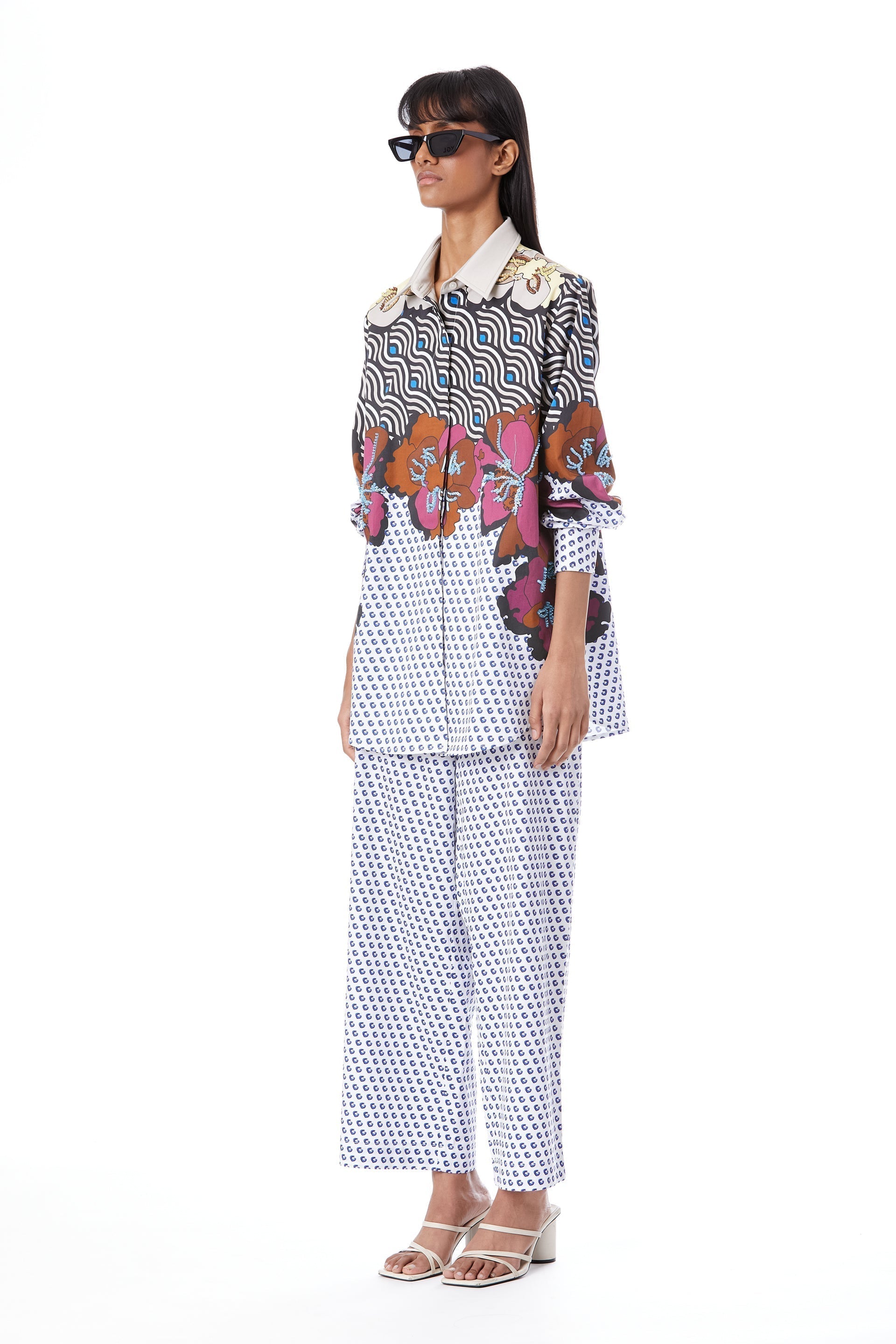 Peonies Retro' Co - ordinated Set - Kanika Goyal Label