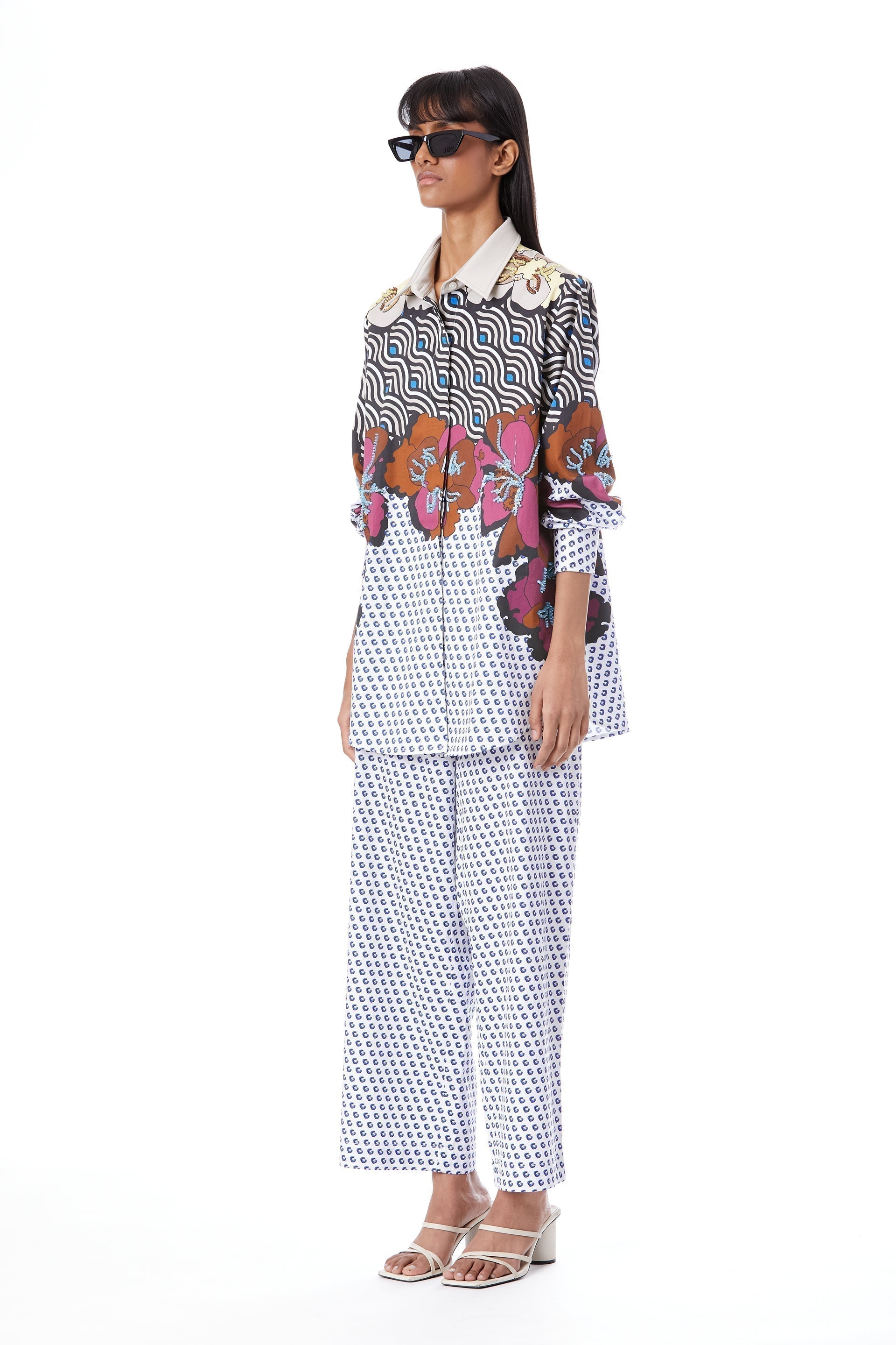 Peonies Retro' Co - ordinated Set - Kanika Goyal Label