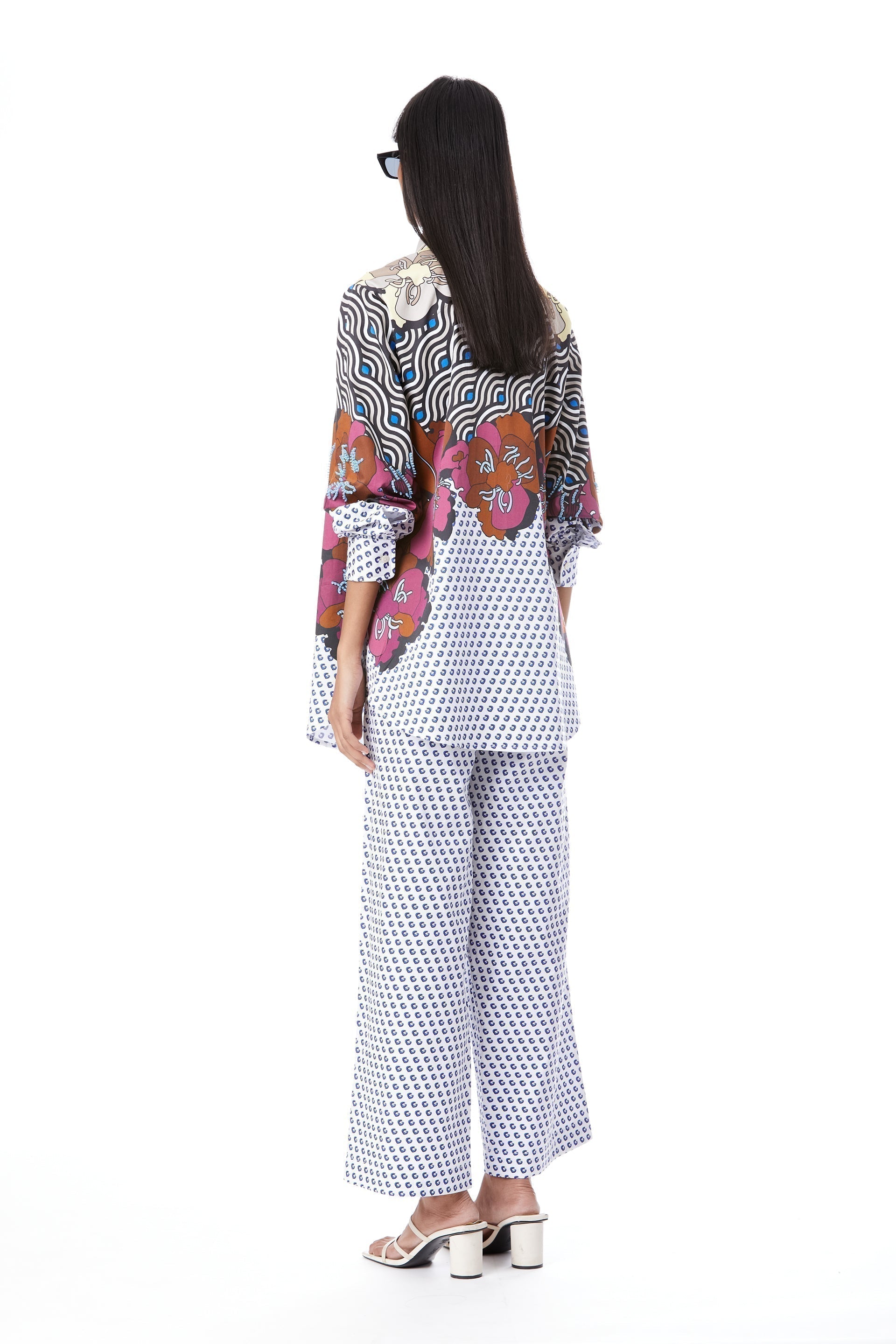 Peonies Retro' Co - ordinated Set - Kanika Goyal Label