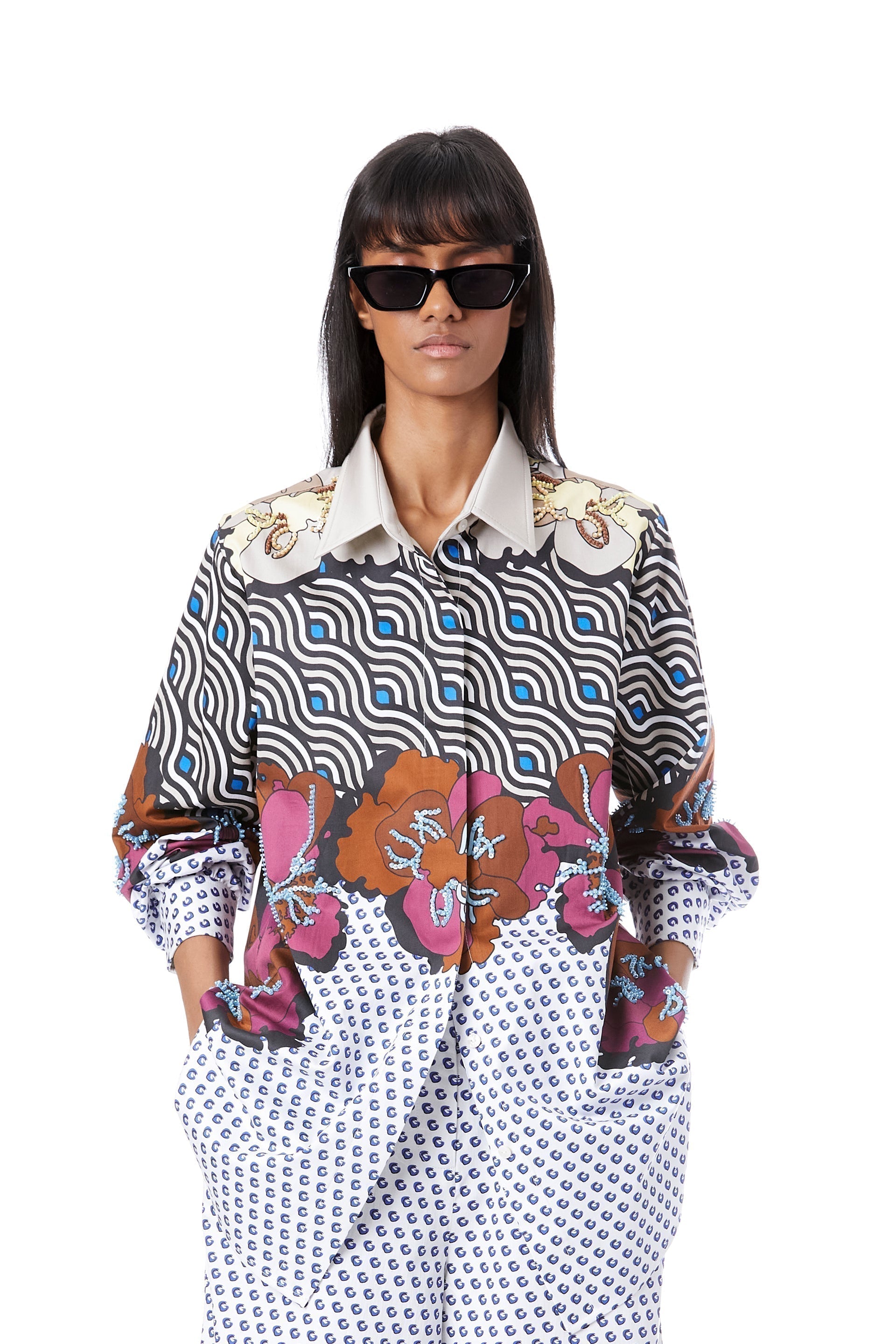 Peonies Retro' Co - ordinated Set - Kanika Goyal Label