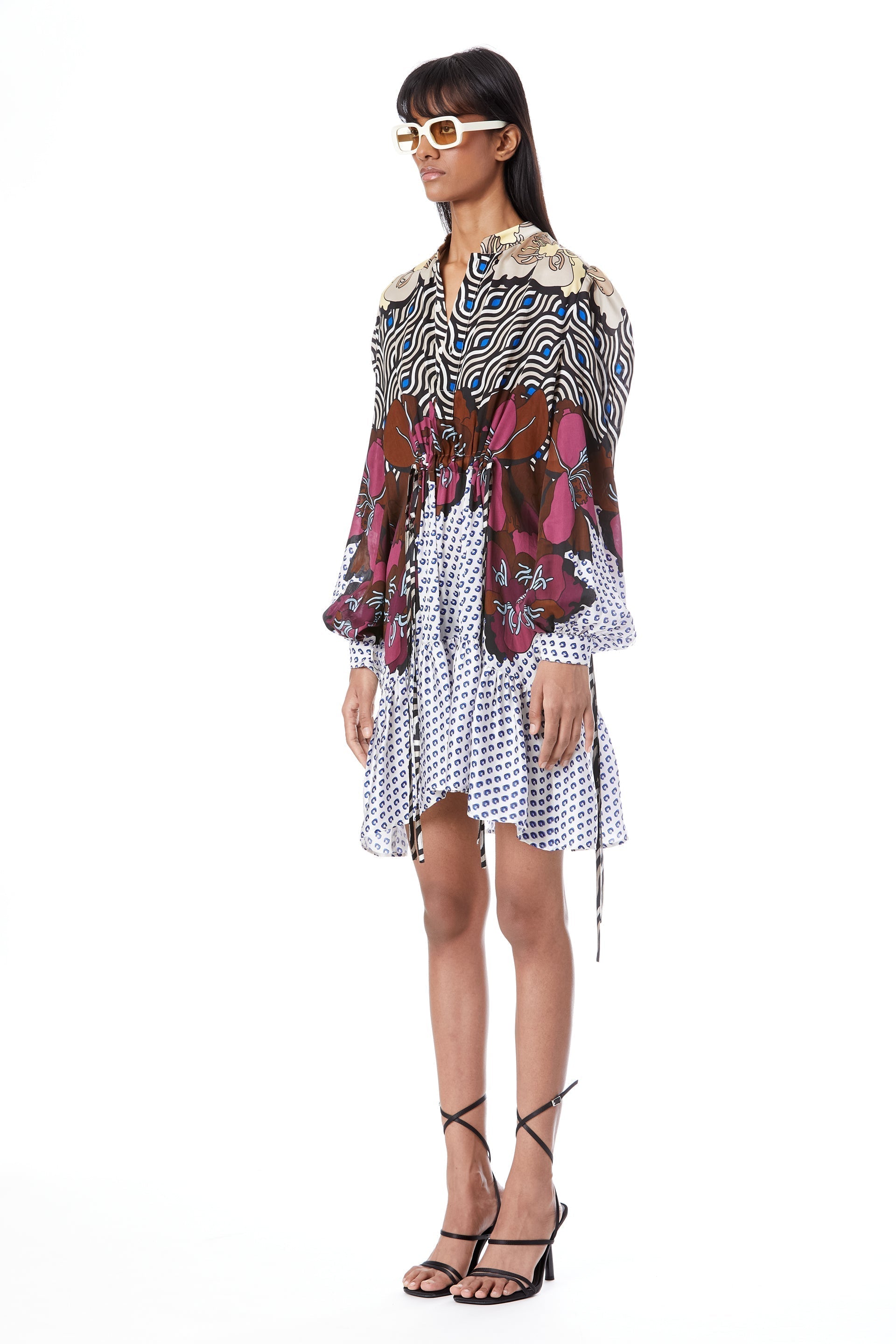 Peonies Retro' Print Dress - Kanika Goyal Label