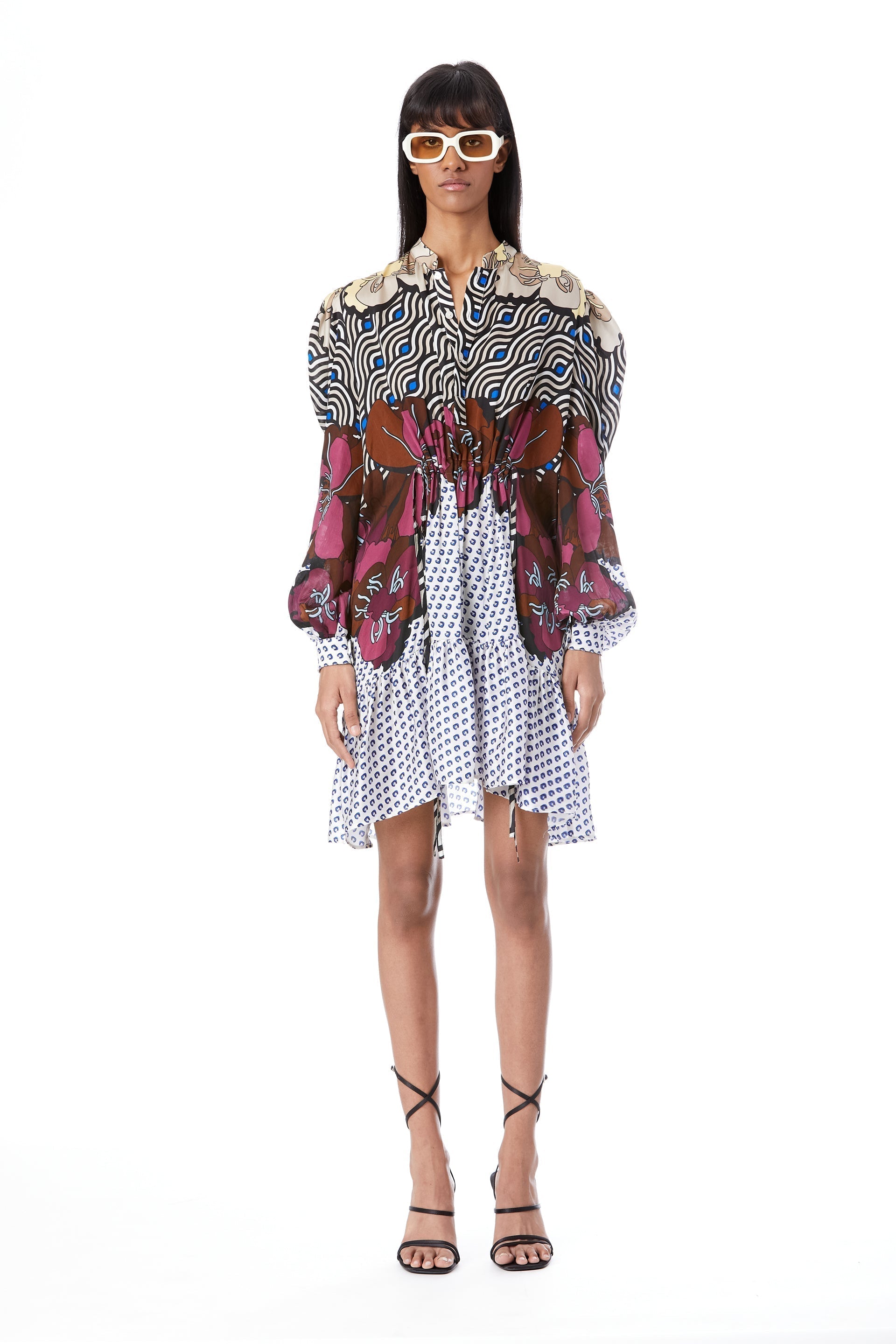 Peonies Retro' Print Dress - Kanika Goyal Label