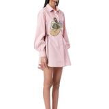 Peony Hand - Embellished Shirt Dress - Kanika Goyal Label
