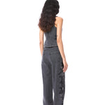 PETAL PUNK' EMBELLISHED DENIM VEST - Kanika Goyal Label