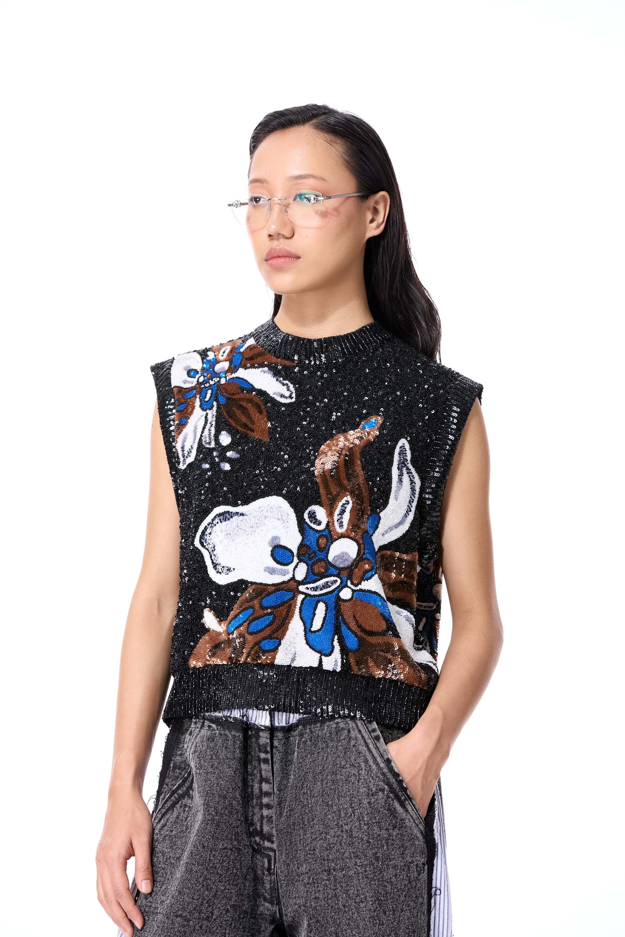 PORCELAIN EMBELLISHED TOP - Kanika Goyal Label