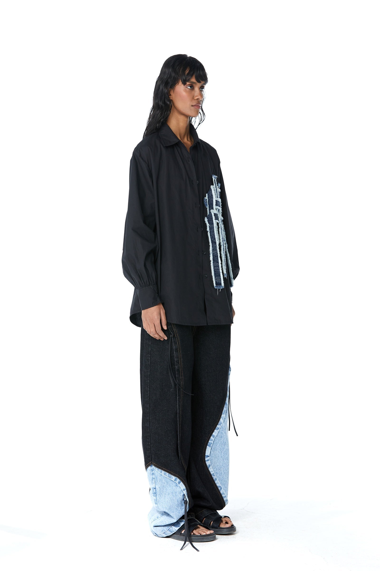 REX' DENIM WEAVE SHIRT - Kanika Goyal Label