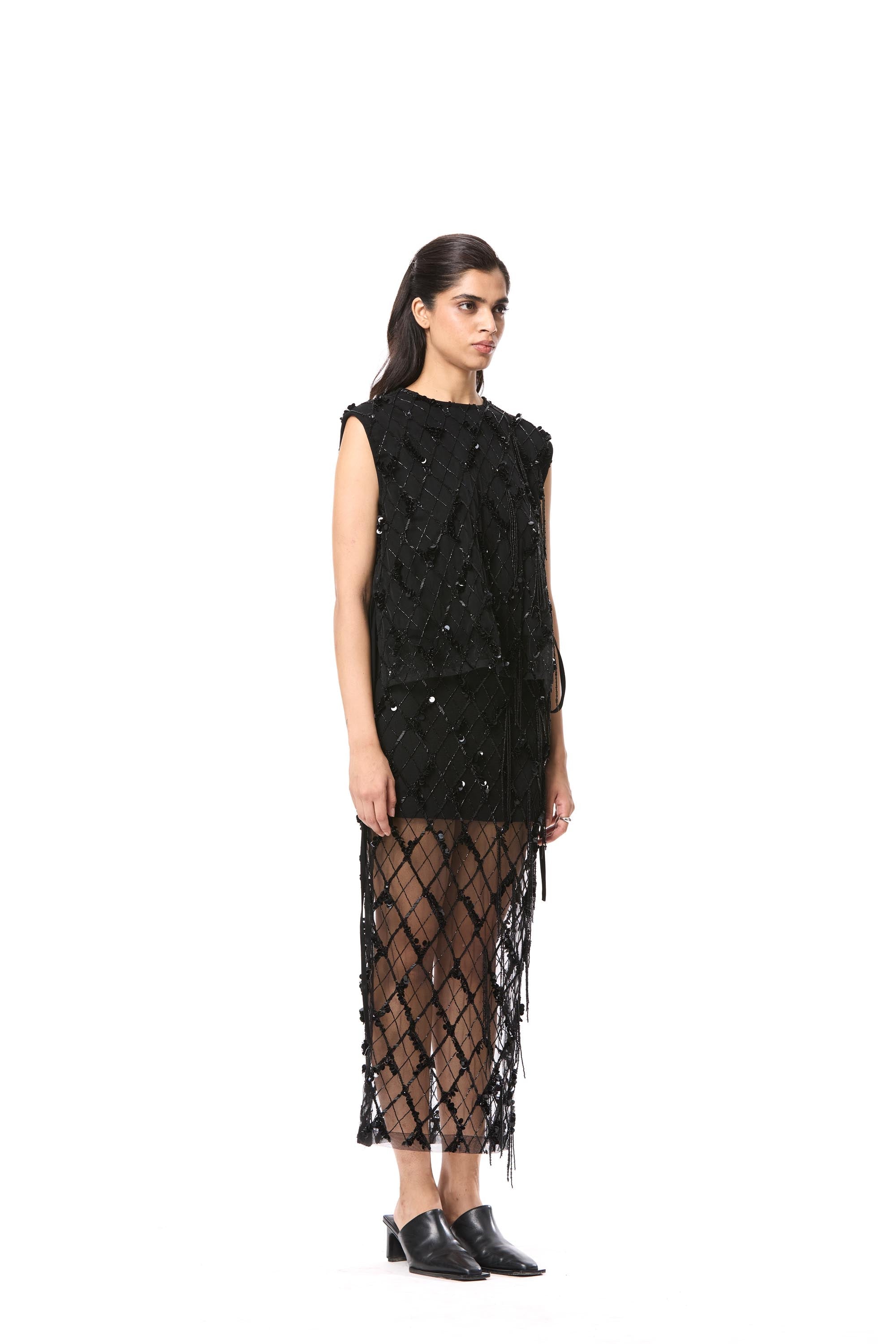 'RHOMELLE' EMBELLISHED SKIRT - Kanika Goyal Label