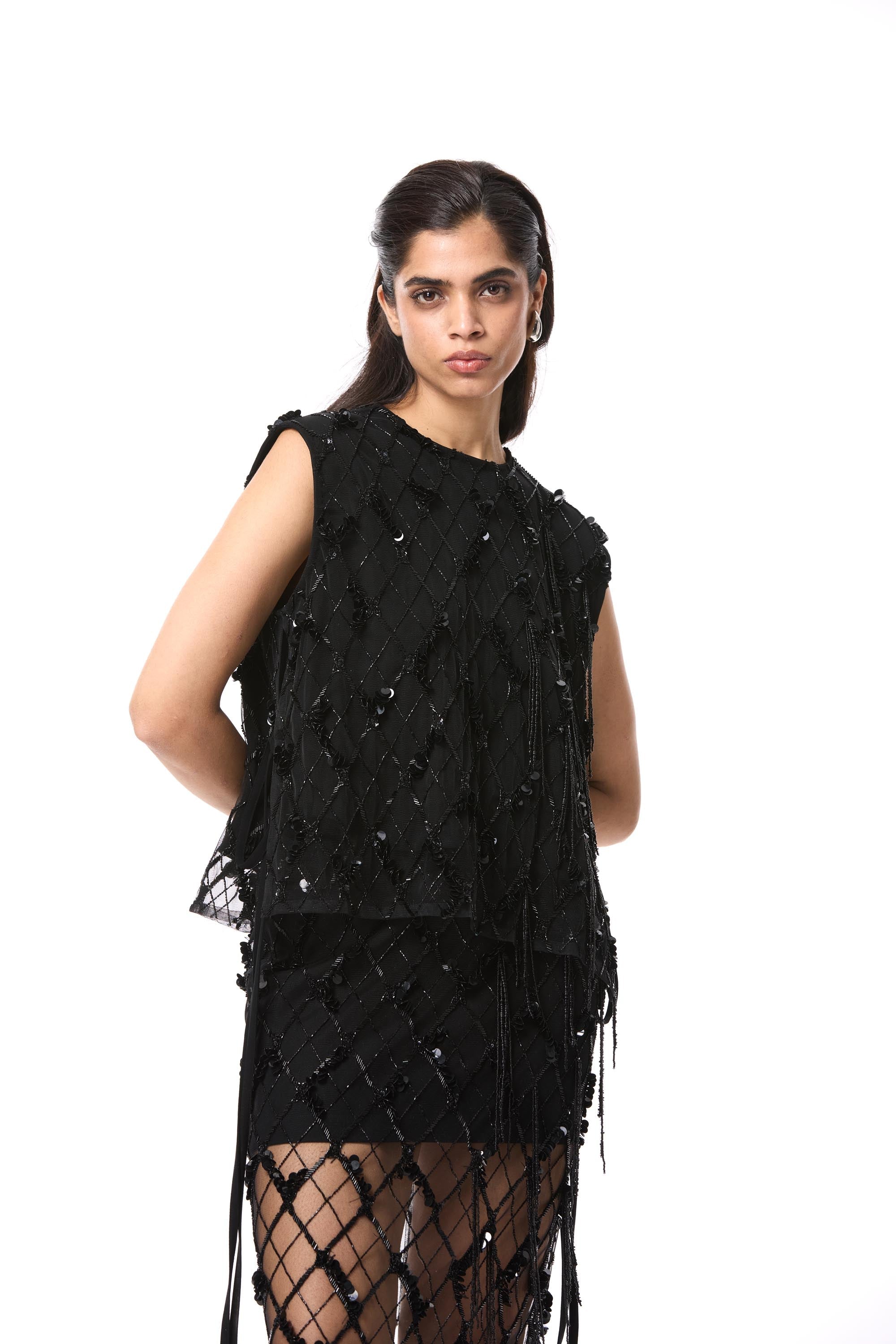 'RHOMELLE' EMBELLISHED TOP - Kanika Goyal Label
