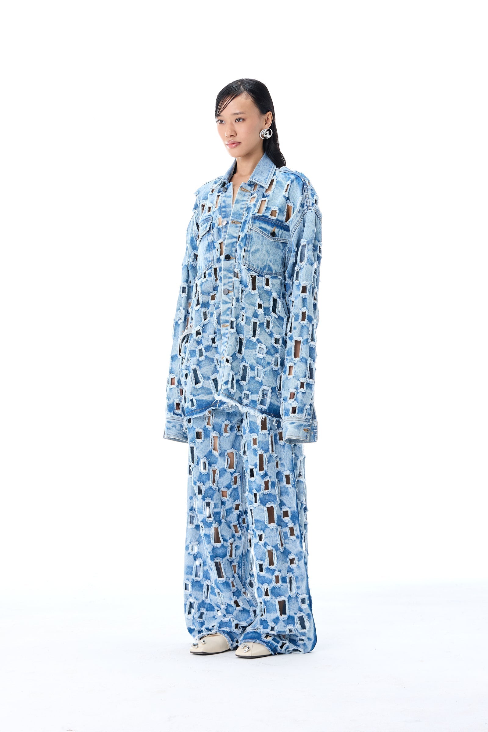 RIFTWEAVE' DENIM PANTS - Kanika Goyal Label