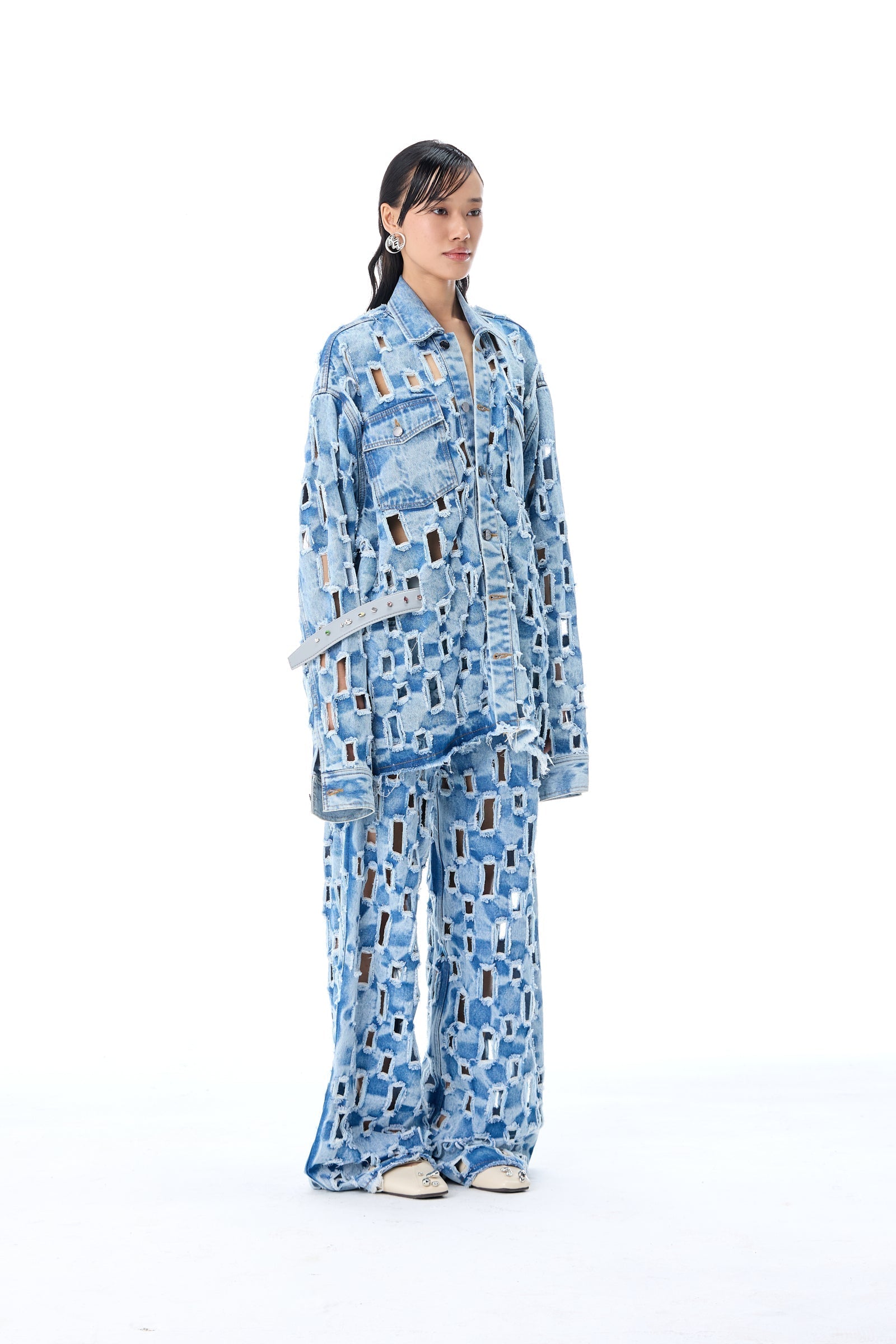 RIFTWEAVE' DENIM PANTS - Kanika Goyal Label