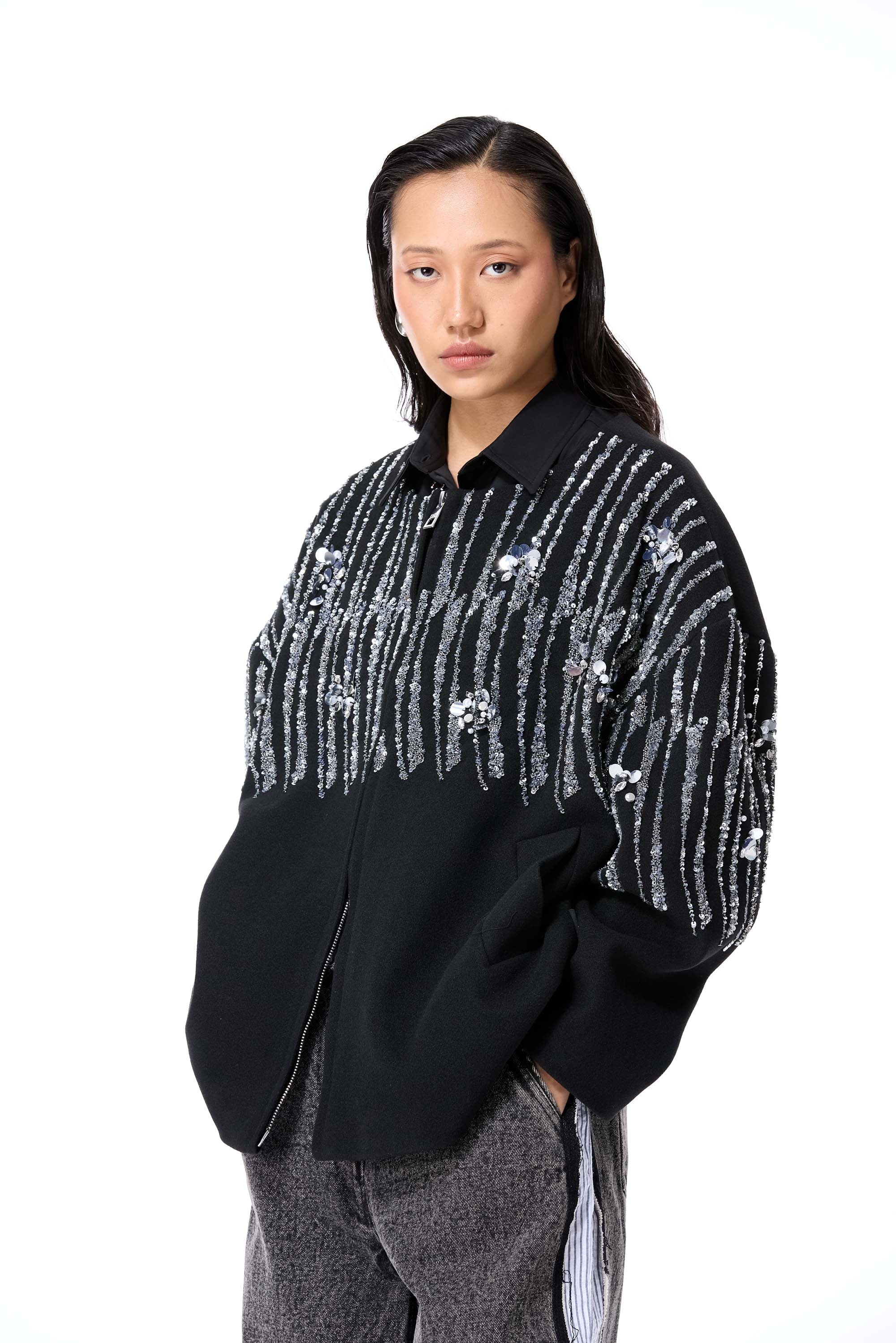 RIPPLE CIRCUIT COAT - Kanika Goyal Label