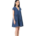 RUELLE' EMBELLISHED DENIM DRESS - Kanika Goyal Label