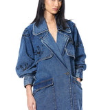 RUELLE' EMBELLISHED TRENCH DRESS - Kanika Goyal Label