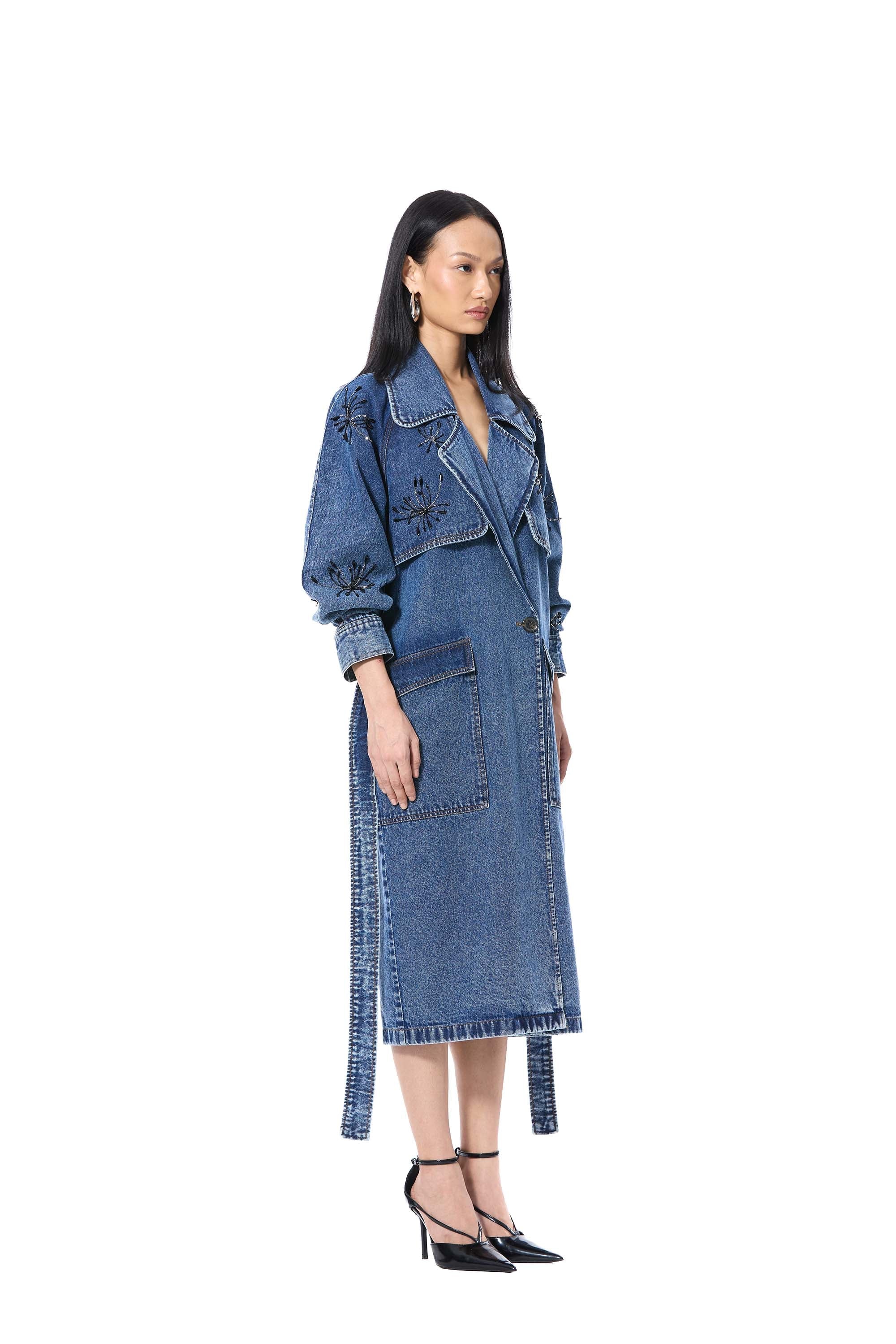 RUELLE' EMBELLISHED TRENCH DRESS - Kanika Goyal Label