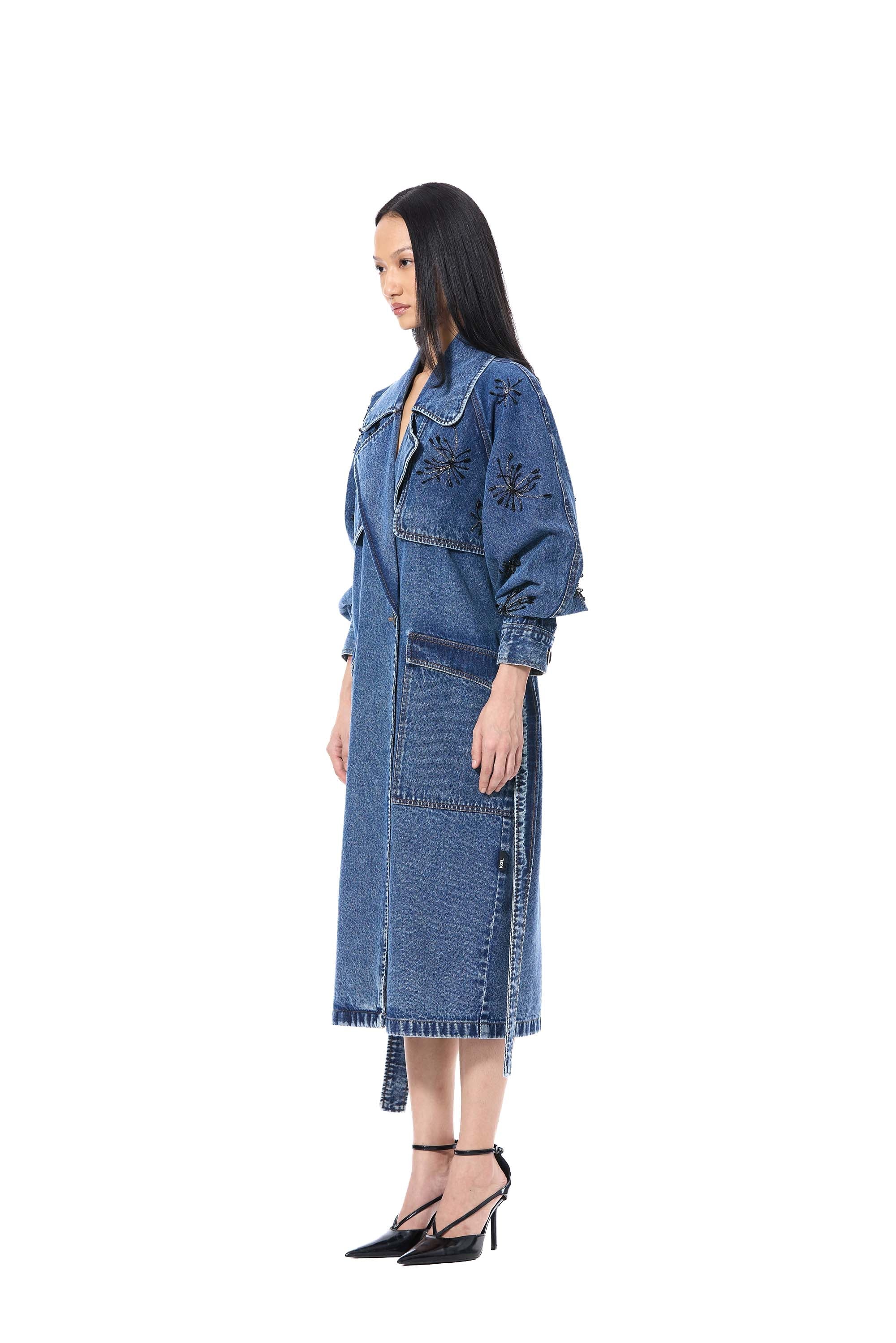 RUELLE' EMBELLISHED TRENCH DRESS - Kanika Goyal Label