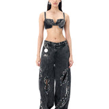 'SCYRA' DENIM PANTS - Kanika Goyal Label