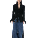 'SHADOWFLARE' DENIM PANTS - Kanika Goyal Label