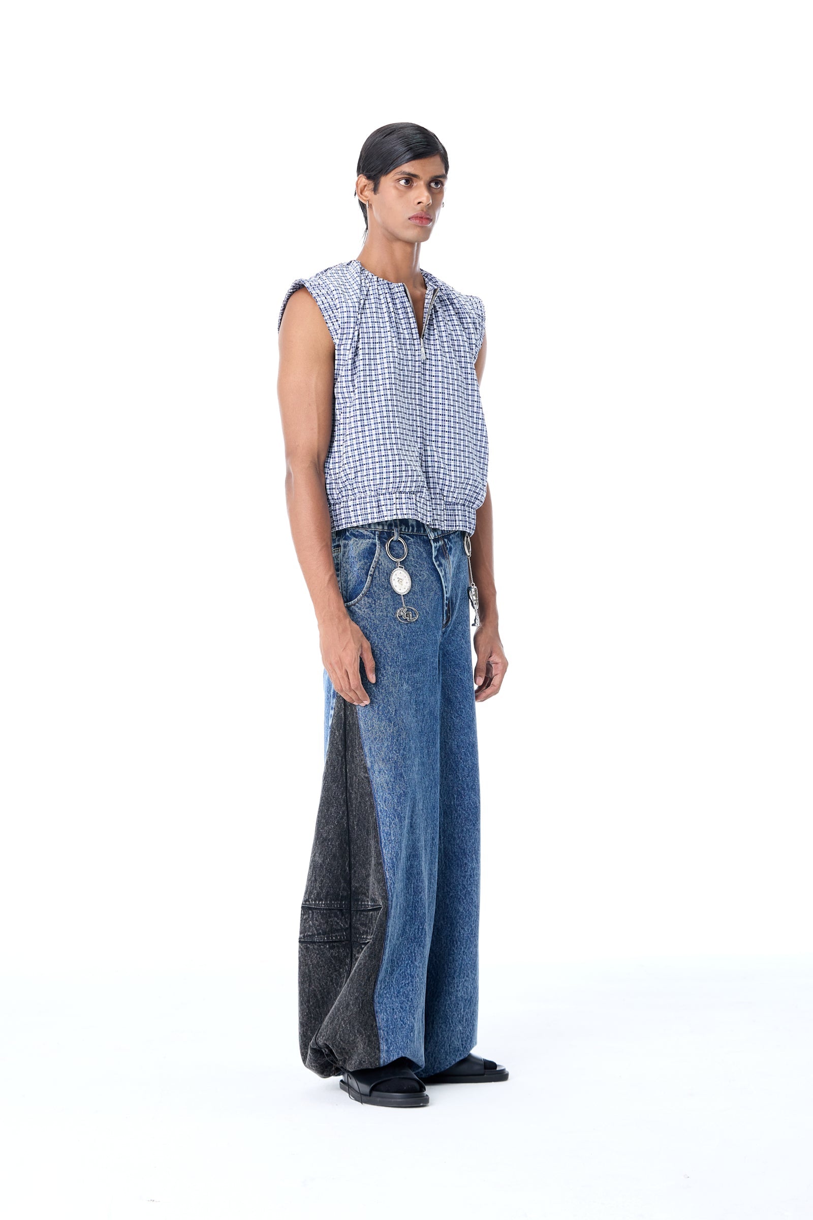 'SHADOWFLARE' DENIM PANTS - Kanika Goyal Label