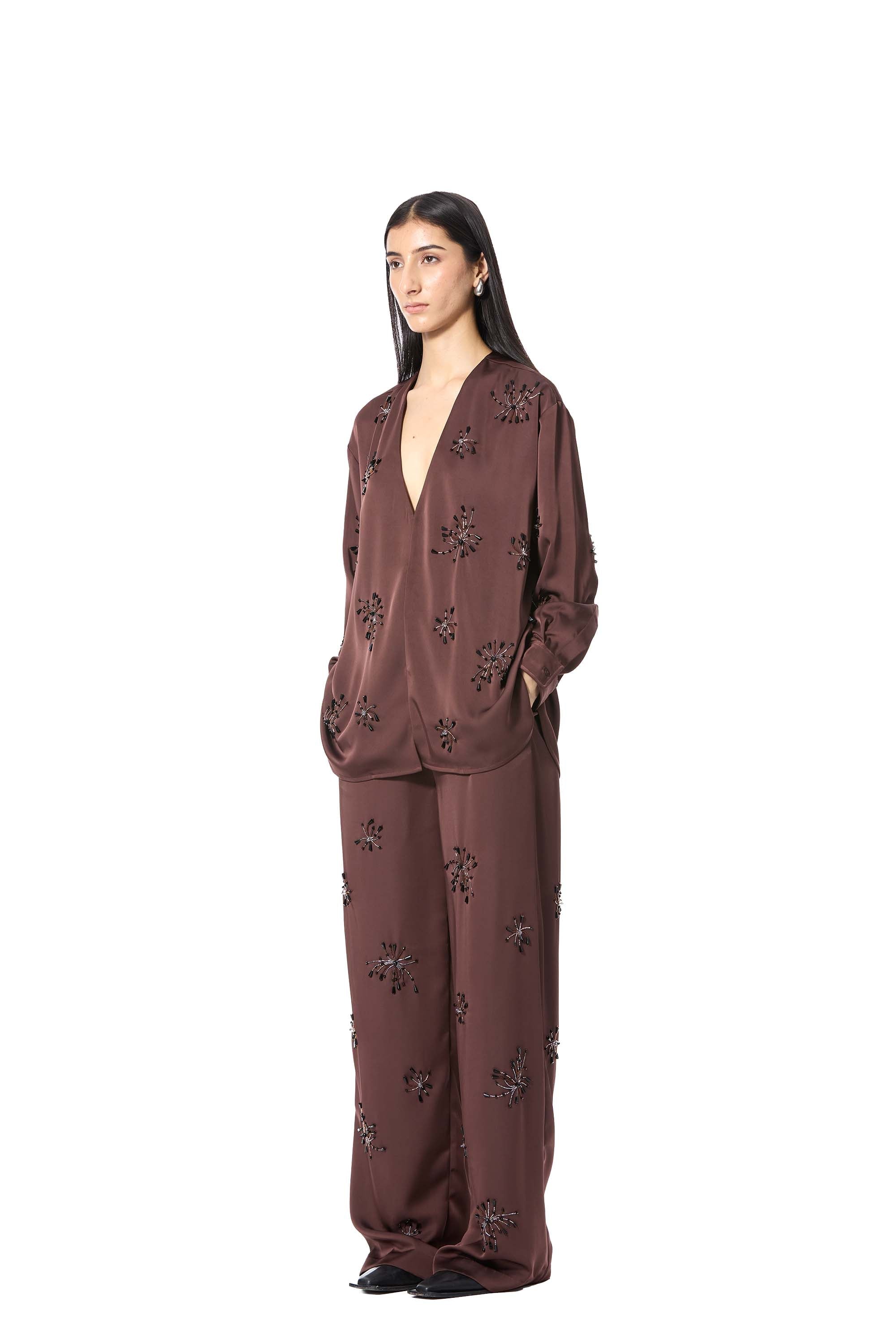 SOLAR DUST' EMBELLISHED PANTS - Kanika Goyal Label