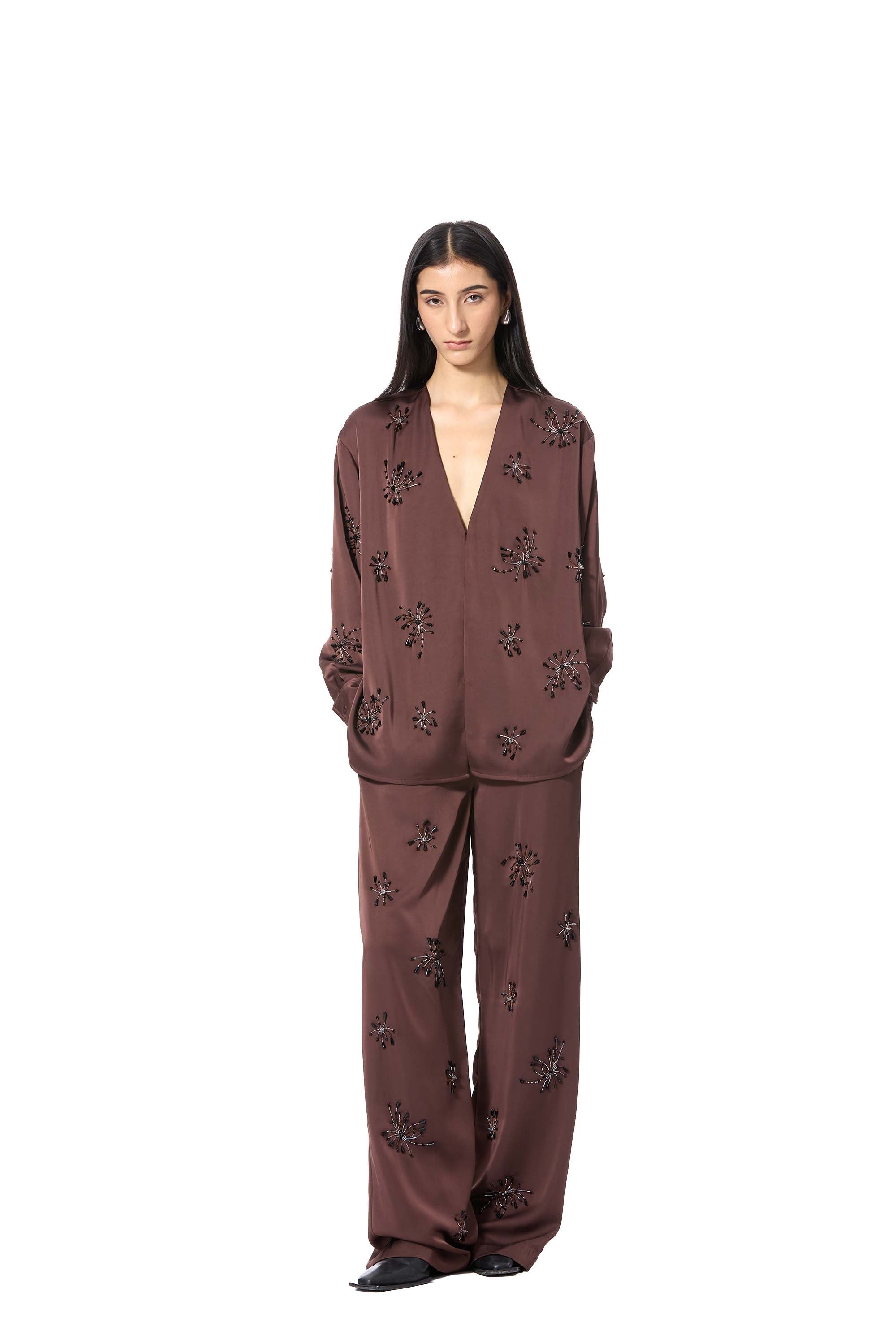 SOLAR DUST' EMBELLISHED PANTS - Kanika Goyal Label