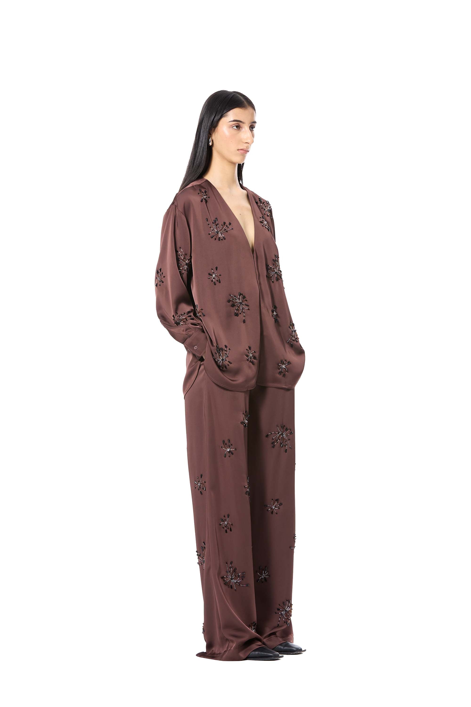 SOLAR DUST' EMBELLISHED PANTS - Kanika Goyal Label