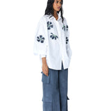 ‘SOLEIL' Denim Appliquè Shirt - Kanika Goyal Label
