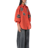 ‘SOLEIL' Denim Appliquè Shirt - Kanika Goyal Label