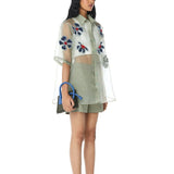 SOLEIL Embellished Organza Shirt - Kanika Goyal Label