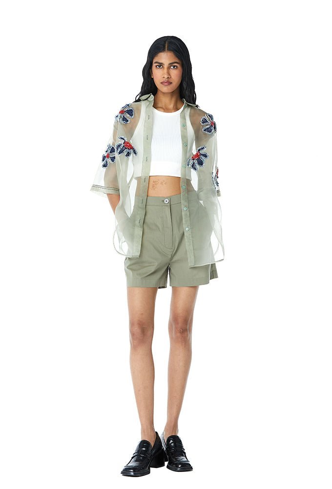 SOLEIL Embellished Organza Shirt - Kanika Goyal Label