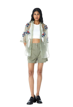 SOLEIL Embellished Organza Shirt - Kanika Goyal Label
