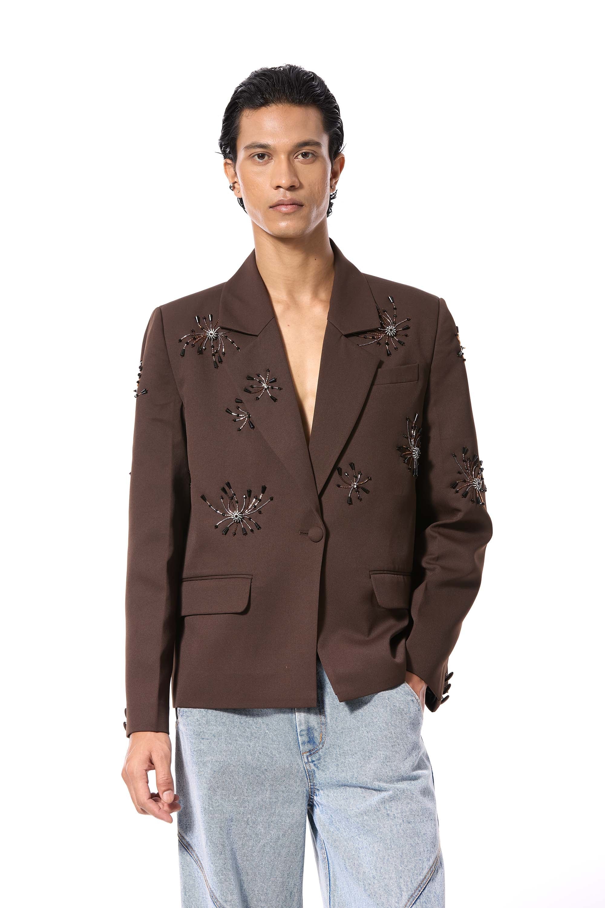 SOLSHADOW' EMBELLISHED BLAZER - Kanika Goyal Label