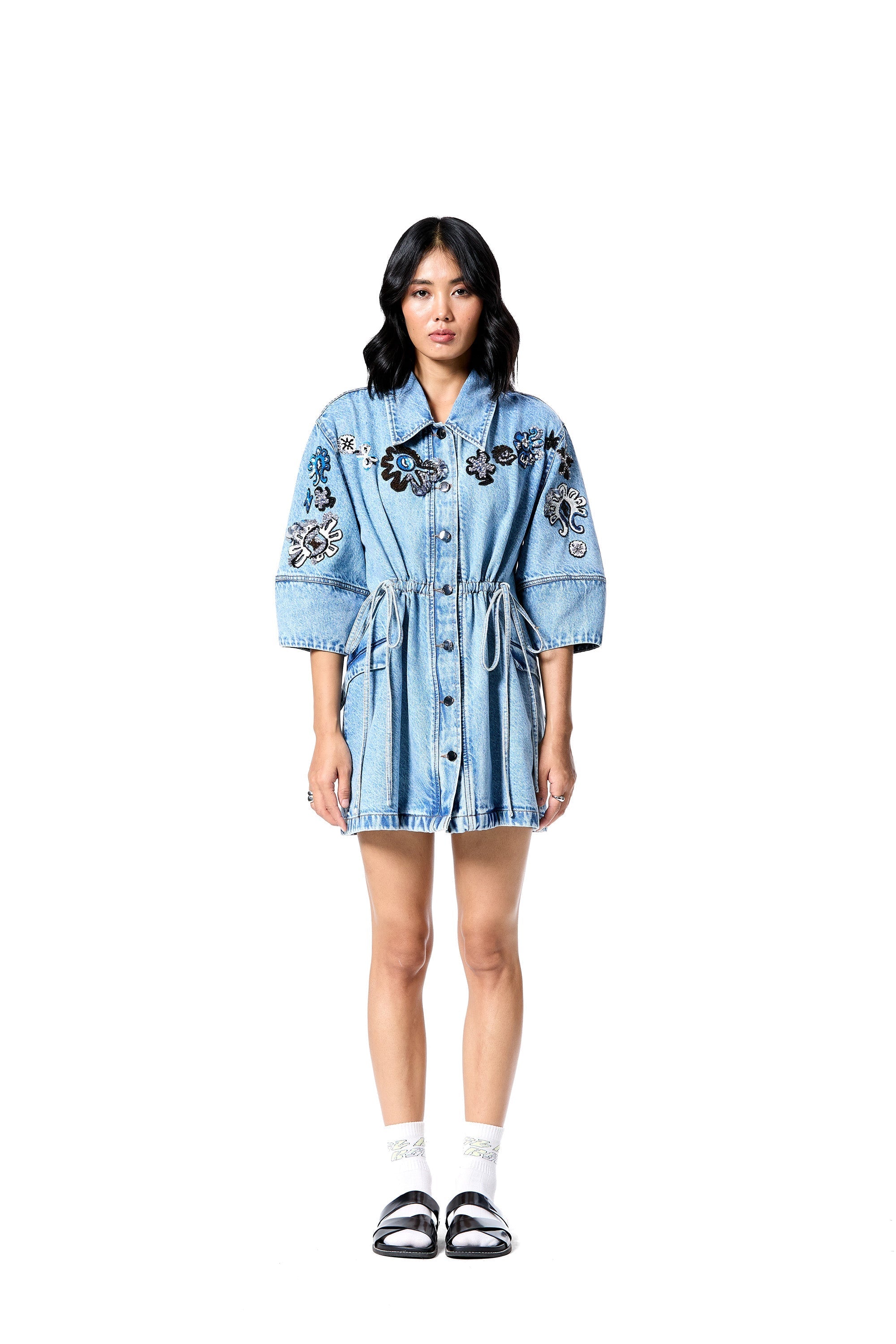 STAR ROOT DENIM DRESS - Kanika Goyal Label