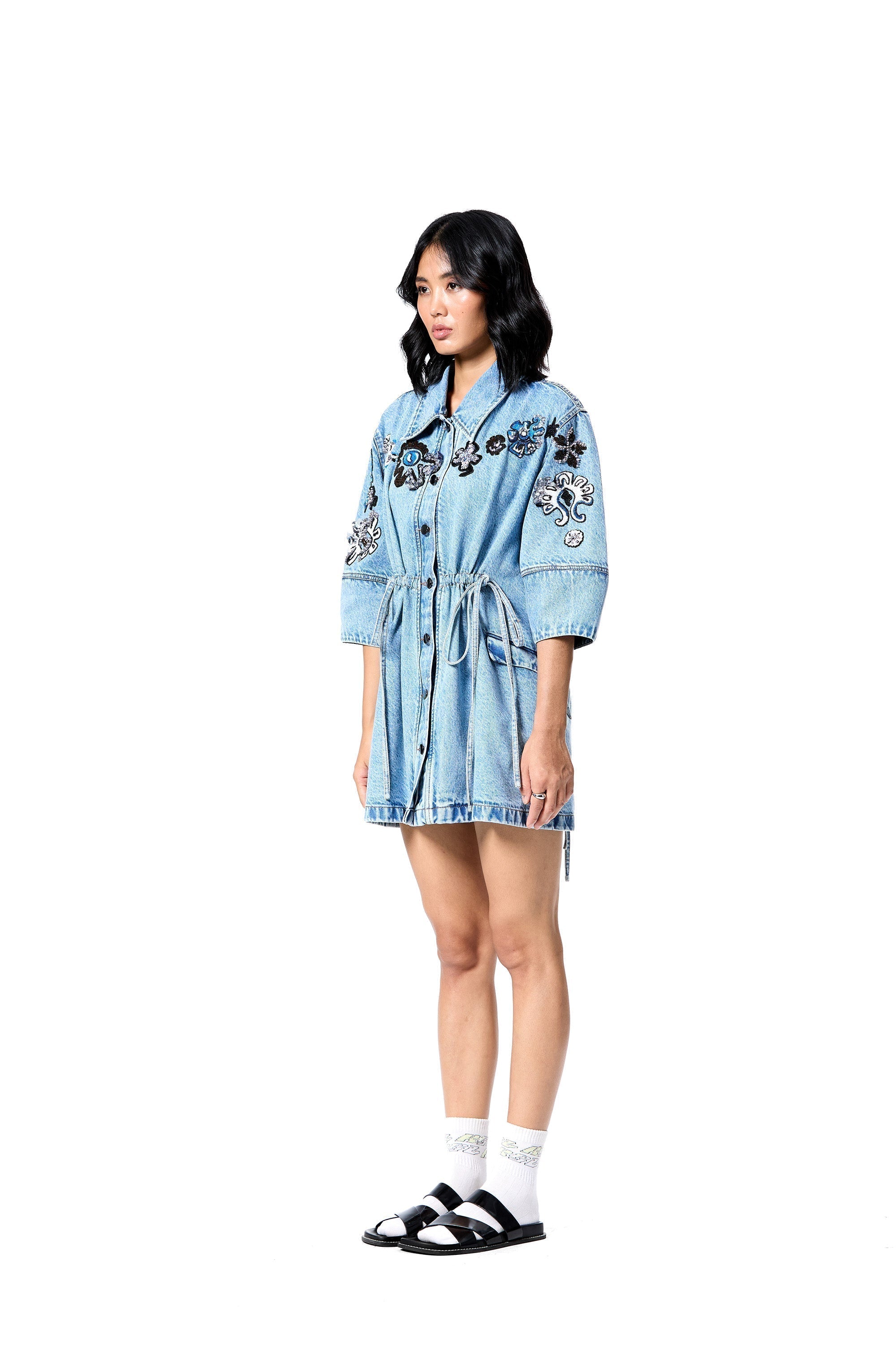 STAR ROOT DENIM DRESS - Kanika Goyal Label