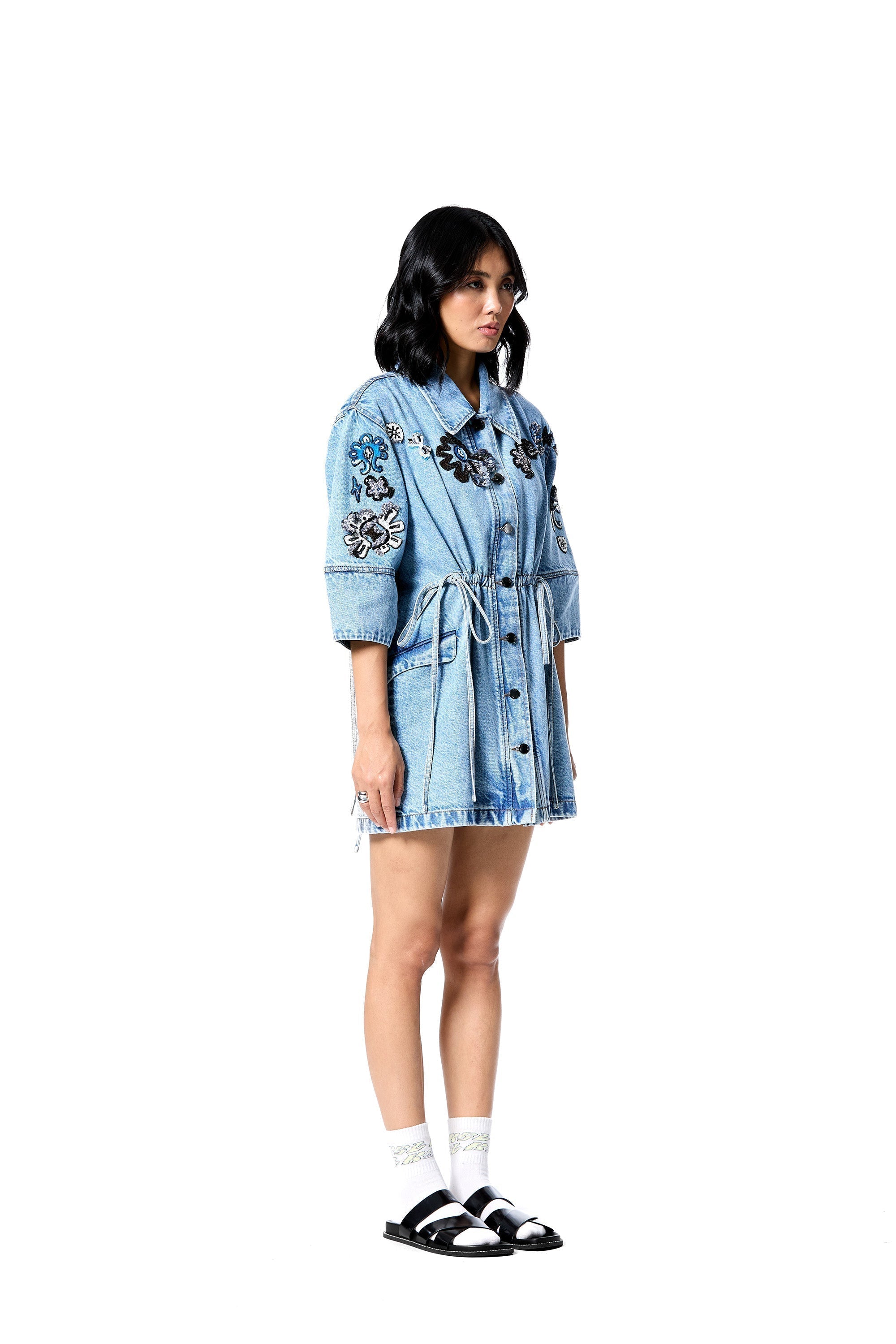 STAR ROOT DENIM DRESS - Kanika Goyal Label