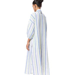 'SUN VEIL' EMBELLISHED LINEN MIDI DRESS - Kanika Goyal Label