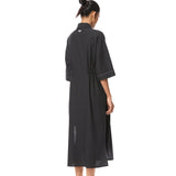 'SUN VEIL' EMBELLISHED LINEN MIDI DRESS - Kanika Goyal Label