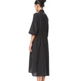 'SUN VEIL' EMBELLISHED LINEN MIDI DRESS - Kanika Goyal Label