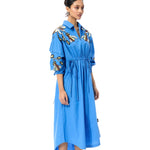 SUNDRIFT BLUE DRESS - Kanika Goyal Label