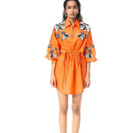 SUNDRIFT ORANGE DRESS - Kanika Goyal Label