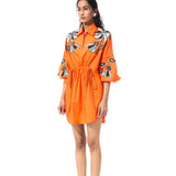 SUNDRIFT ORANGE DRESS - Kanika Goyal Label